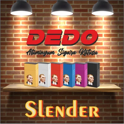 DEDO SLENDER - DESUV141 UV Baskılı Alüminyum Sigara Kutusu