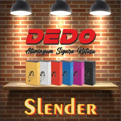 DEDO SLENDER - DESUV142 UV Baskılı Alüminyum Sigara Kutusu