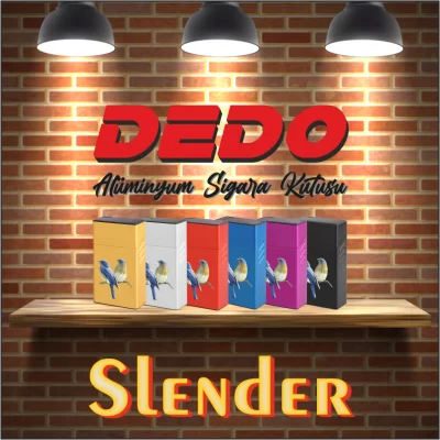 DEDO SLENDER - DESUV144 UV Baskılı Alüminyum Sigara Kutusu