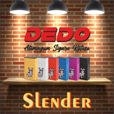 DEDO SLENDER - DESUV146 UV Baskılı Alüminyum Sigara Kutusu