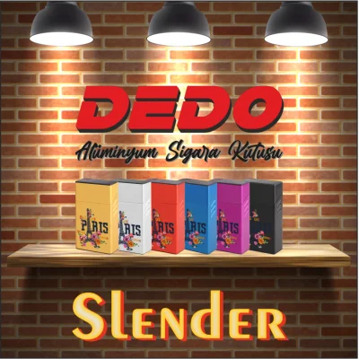 DEDO SLENDER - DESUV148 UV Baskılı Alüminyum Sigara Kutusu